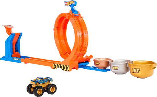 Hot Wheels Monster trucks LOOPEN EN DRAAIEN TROFEE UITDAGING - Speelset