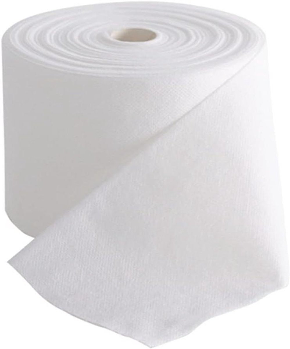 Allecto Plus - Wegwerp Gezichtsdoekjes 1 Rol Nat Droog - Zachte Facial Towelette voor Make-up Verwijderen - Witte Niet-geweven Stof - Dikke Katoenen Pads - Comfortabel en Cosmetisch - Huidverzorging en Reiniging