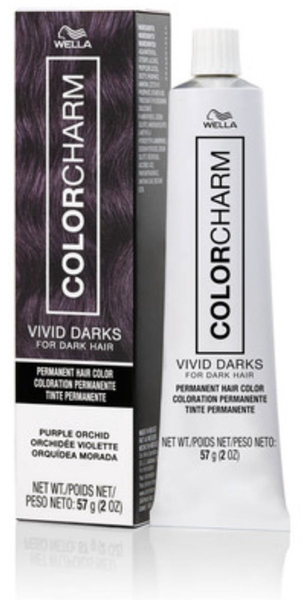 Wella Color Charm Permanent Creme Haircolor - Vivid Darks + developer - Purple Orchid