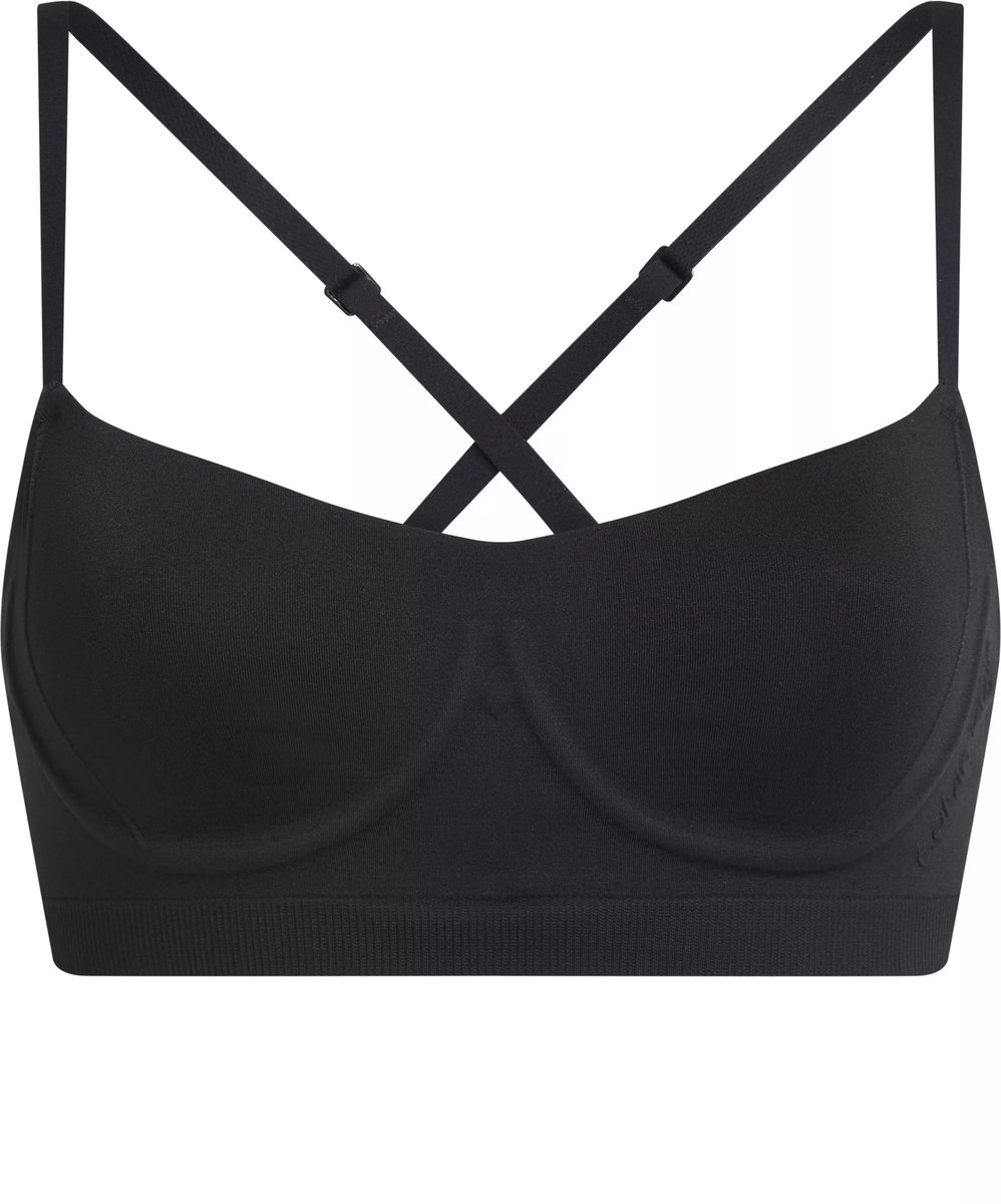 Calvin Klein dames Bonded Flex unlined balconette bra - beugelloze BH - zwart