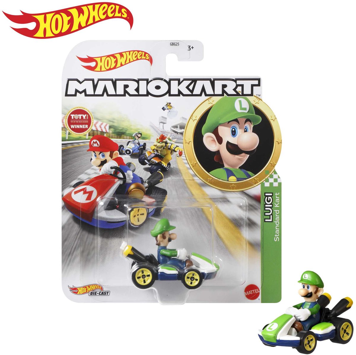 Hot Wheels Mario Kart - Luigi Standard Kart