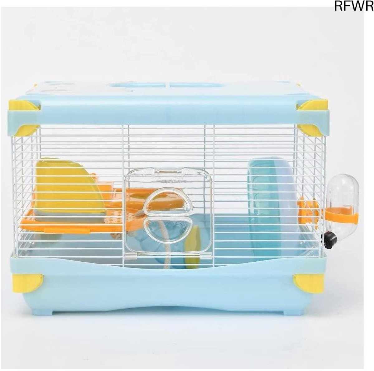 RFWR® Ruime 2-laags Hamsterkooi met Transparant Ontwerp - Gemakkelijk Schoon te Maken