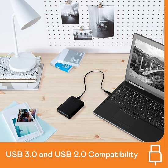 RFWR® 5 TB Portable External Hard Drive - USB 3.0 & USB 2.0 Compatible, Plug & Play, Durable Design van Merkloos — afbeelding 2