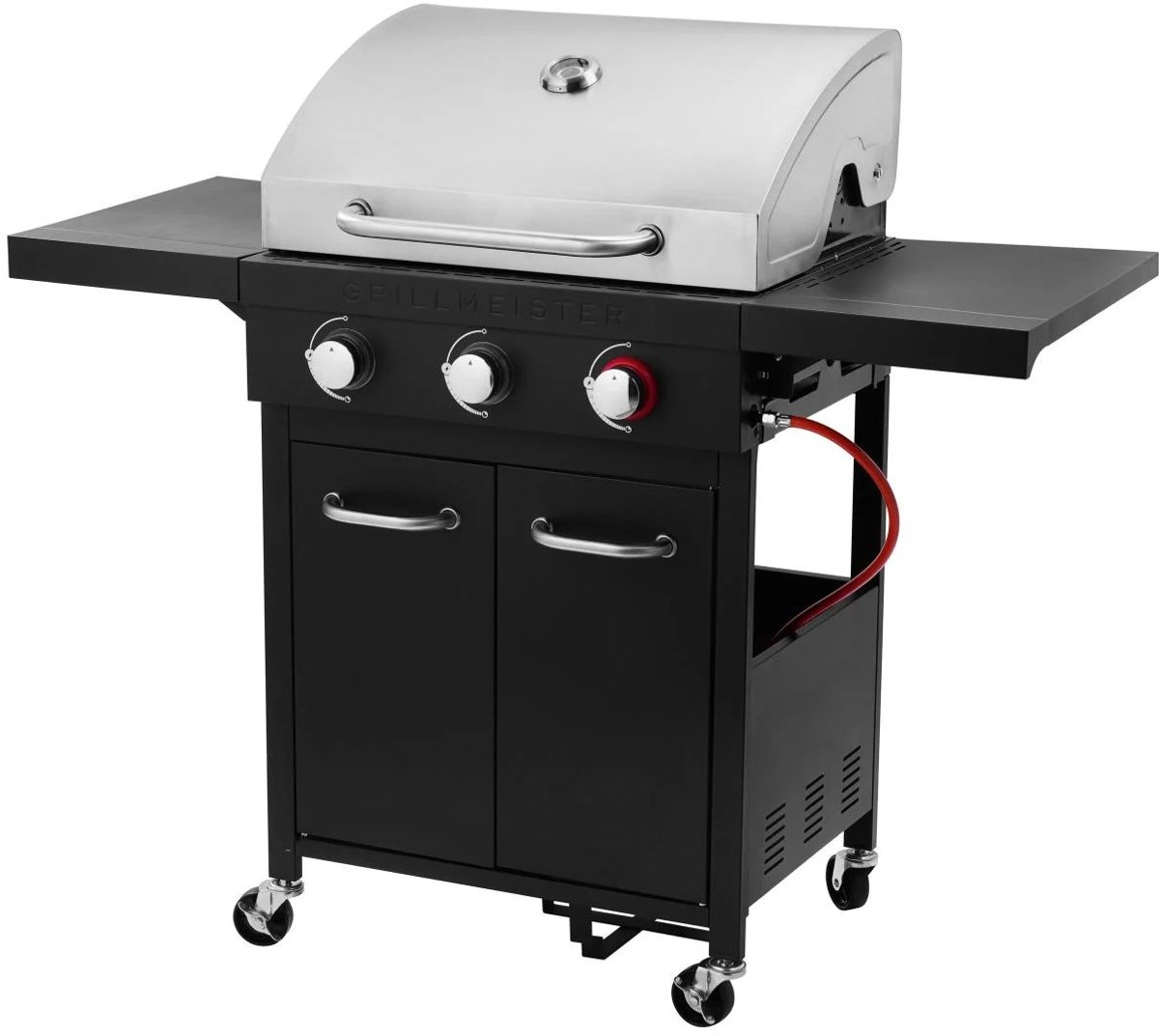 Grillmeister Memphis Gas BBQ 3 Branders - RVS Deksel - Met
