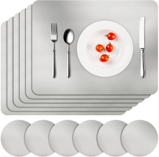 Weldomcor Placemats afwasbaar van linnen set van 4 placemats hittebestendige placemats dubbelzijdig naaien placemat voor thuis diners feesten keuken restaurant en hotel, 48 x 33 cm (blauw
