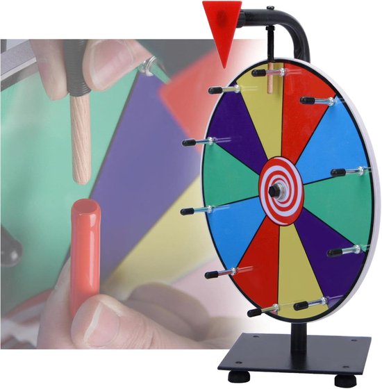 RFWR® 12-inch draaiwiel met gum en marker voor prijzen - Tafelblad Roulette Rad van Fortuin van RFWR — afbeelding 4