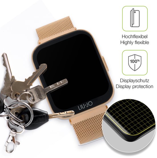 dipos FLEX – 2 films de protection d'écran mats pour montre connectée Liu Jo Voice Mini | Protection d'écran | Convient aux cas