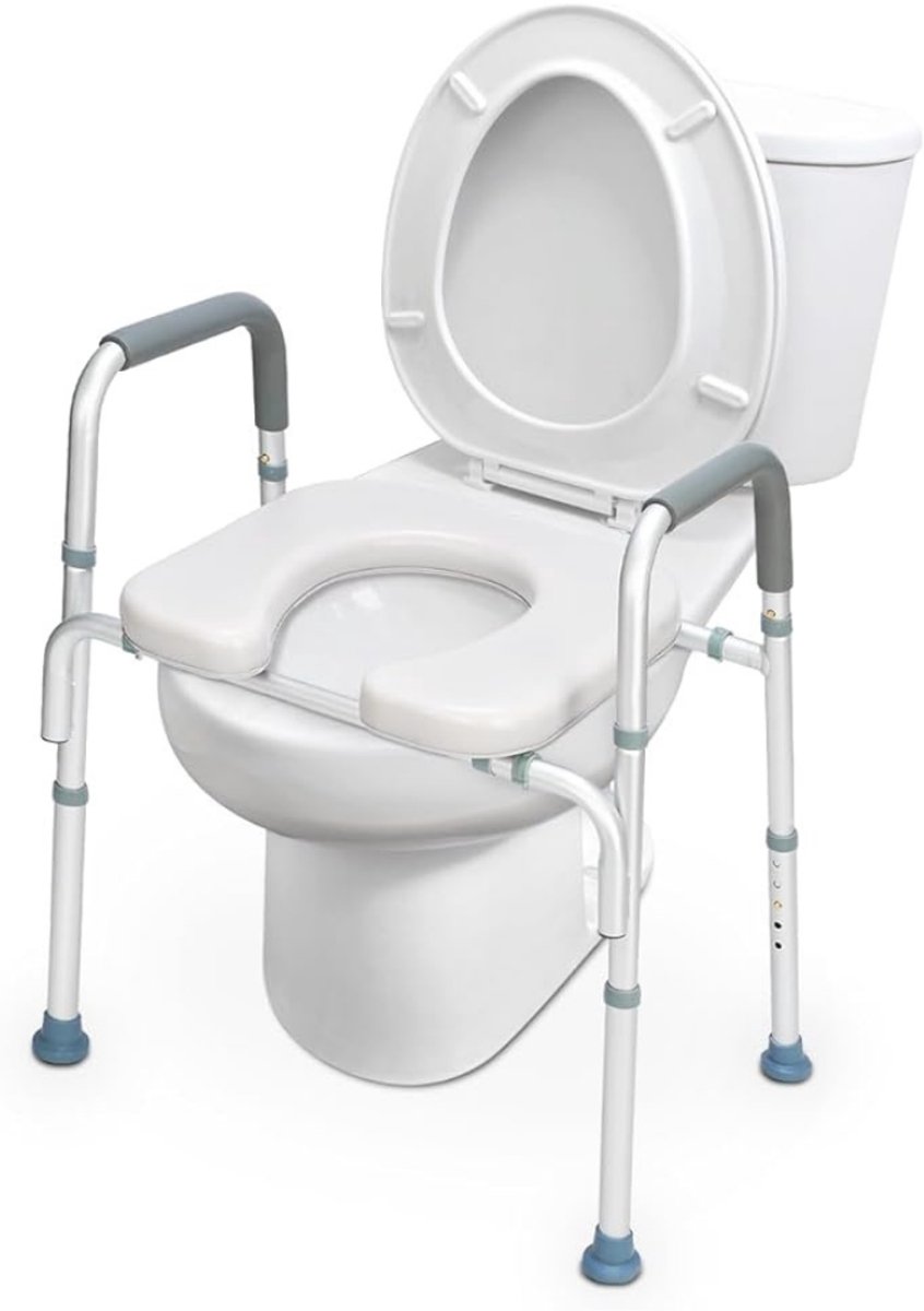 Toiletverhoger 10 cm - Voor Ouderen - WC Verhoger - Verhoogde Bril - Toiletframe – Eenvoudige Montage - Toiletstoel - Wit