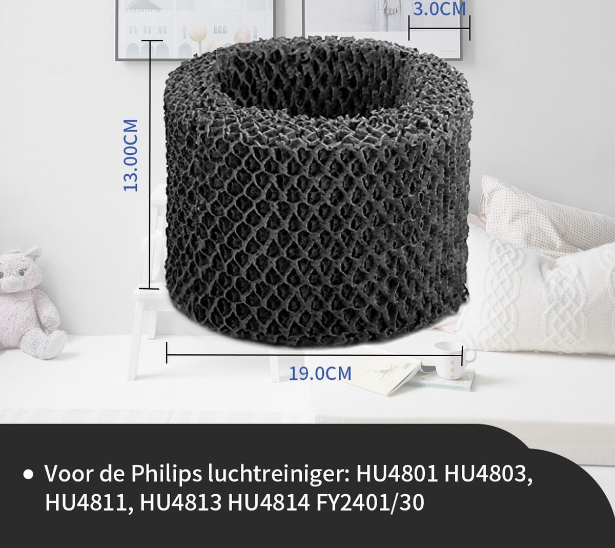Trade-Shop Ersatz-Filter für Philips Raumluftbefeuchter der Serie 2000