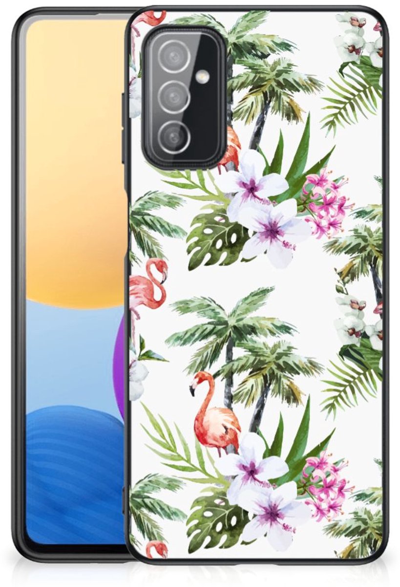 Samsung Galaxy M52 Dierenprint Telefoonhoesje Flamingo Palms