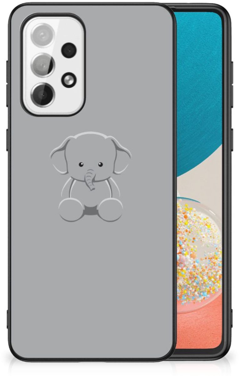 Samsung Galaxy A73 Hoesje Grijs Baby Olifant
