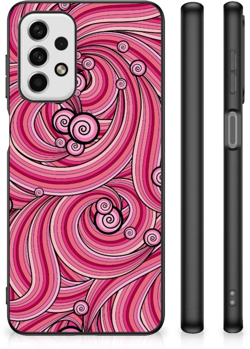 Samsung Galaxy A23 Leuk Telefoonhoesje Swirl Pink