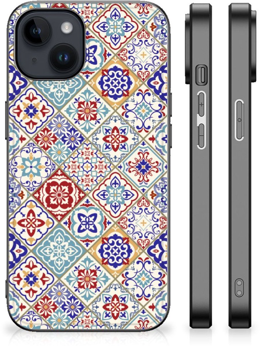 iPhone 15 Plus Marmeren Print Telefoonhoesje Tiles Color