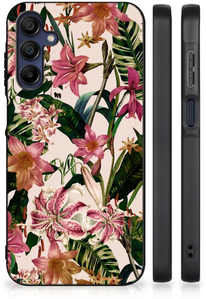Back Cover voor Samsung Galaxy A15 Bloemen Hoesje Flowers
