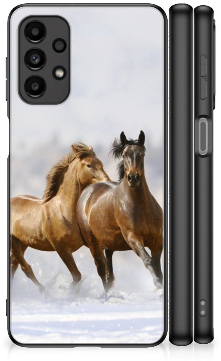 Samsung Galaxy A13 4G Dierenprint Telefoonhoesje Paarden