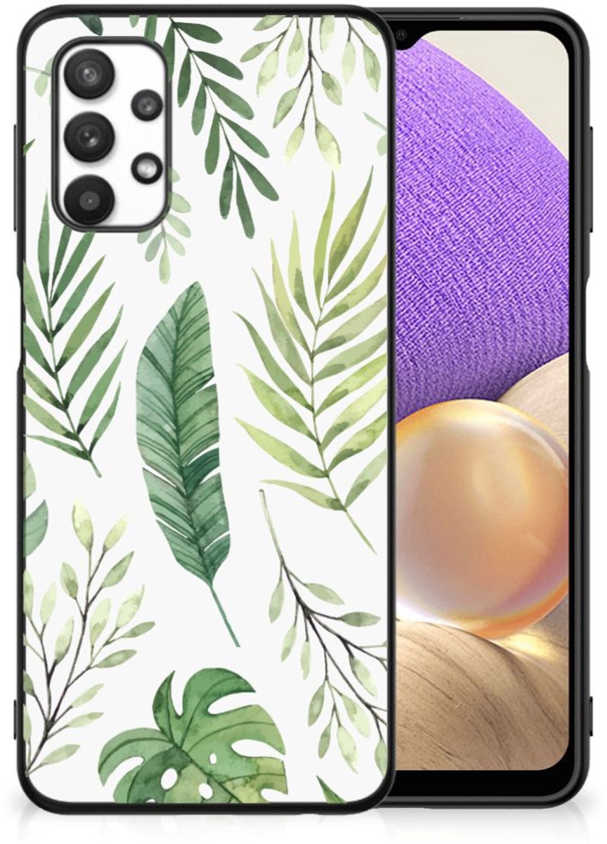 Samsung Galaxy A32 5G Bloemen Hoesje Leaves
