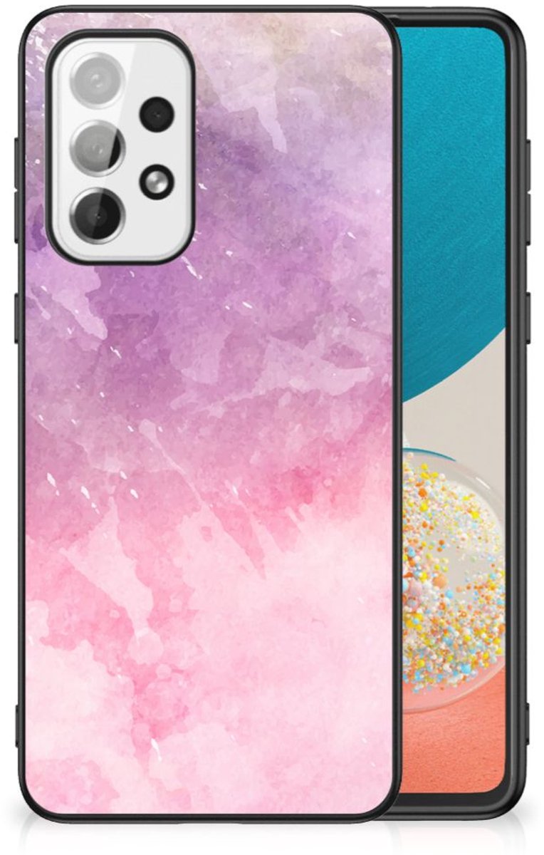 Kleurrijke Telefoonhoesje Samsung Galaxy A73 Pink Purple Paint
