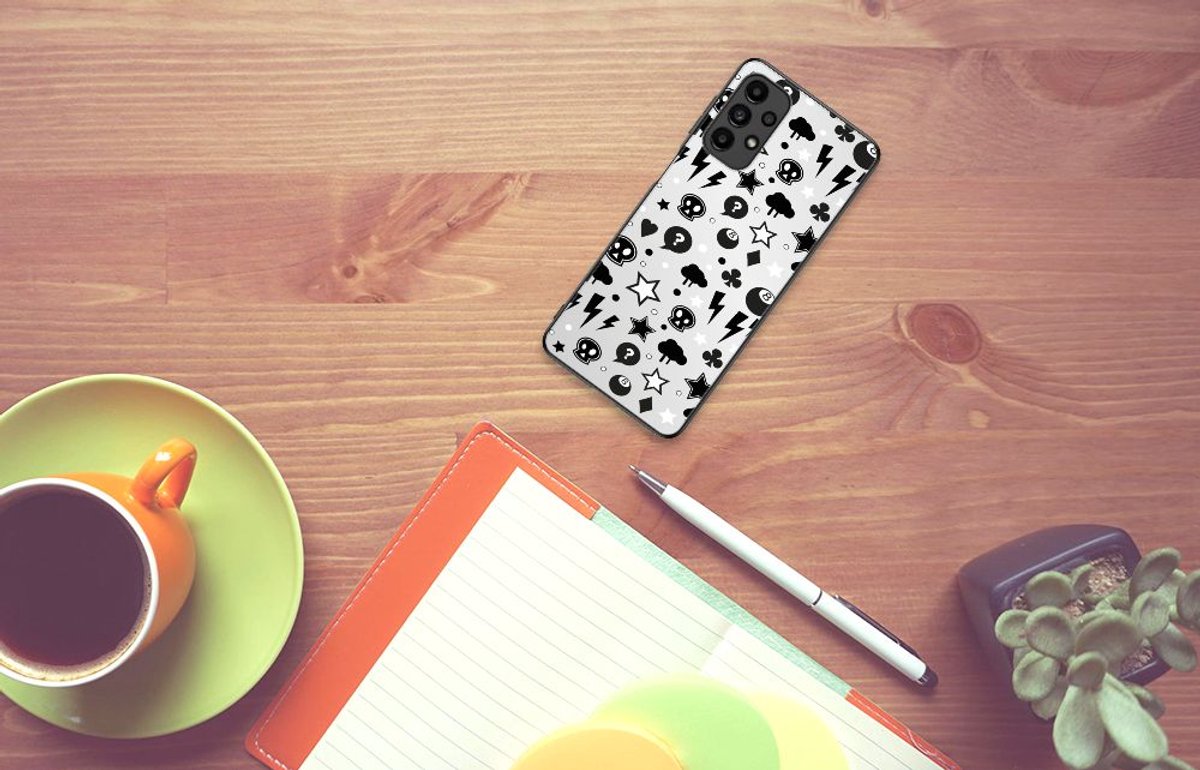 Back Cover voor Telefoonhoesje Samsung Galaxy A13 4G Silver Punk