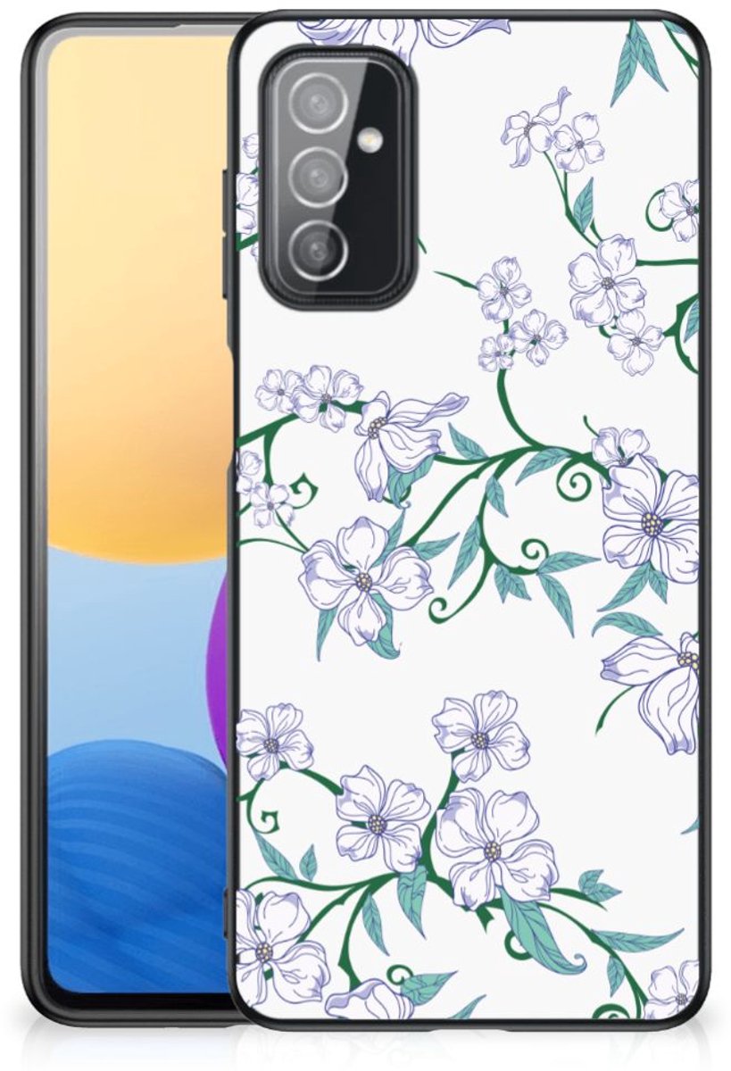 Samsung Galaxy M52 Uniek Bloemen Hoesje Blossom White