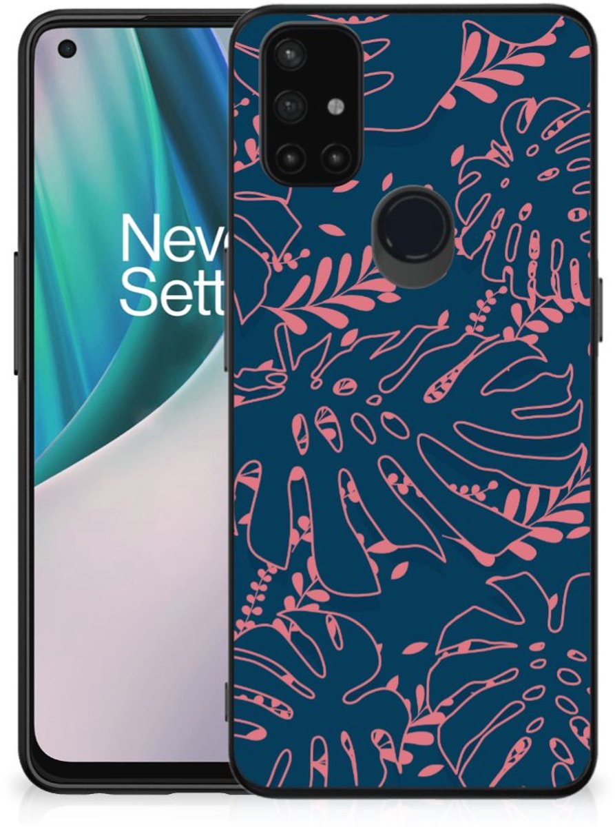 OnePlus Nord N10 5G Bloemen Hoesje Palm Leaves