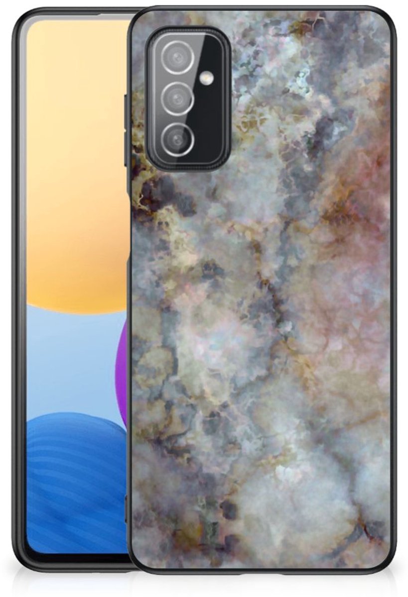 Samsung Galaxy M52 Marmeren Print Telefoonhoesje Marmer Grijs