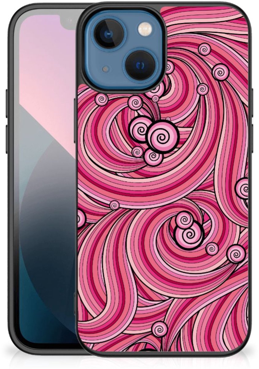 Apple iPhone 13 mini Leuk Telefoonhoesje Swirl Pink