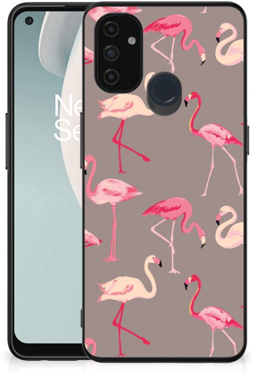 OnePlus Nord N100 Dierenprint Telefoonhoesje Flamingo