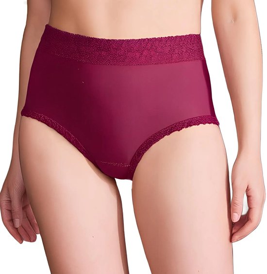 Gaubert 5-pak kanten dames taille slips - Kanten dames onderbroeken multipack katoen - Dames ondergoed - L