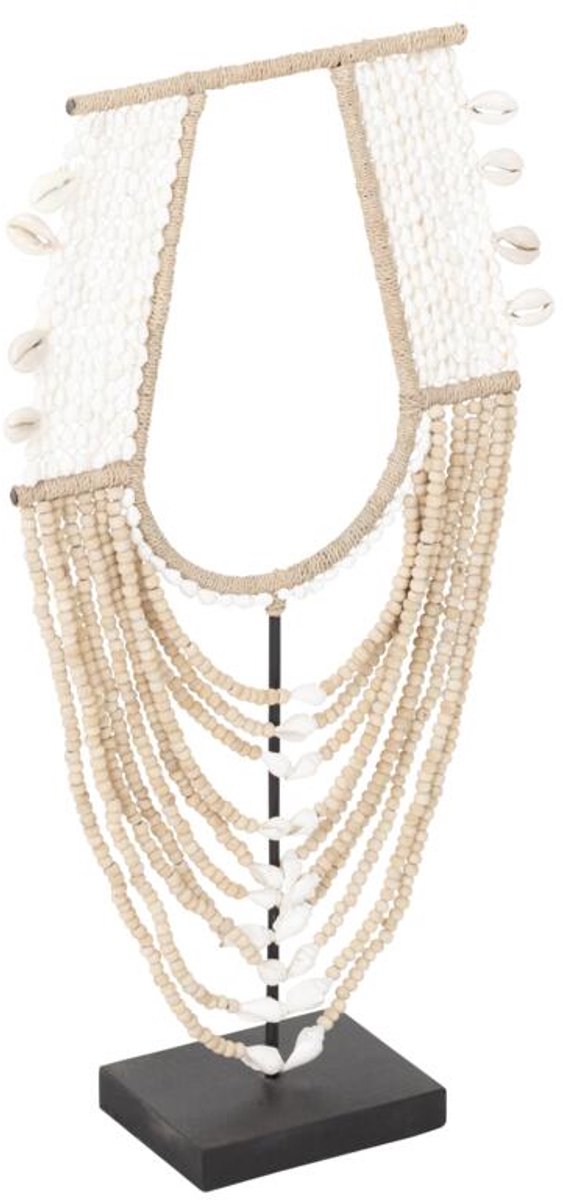 MUST Living Statue Morrocan,50x30x10 cm, wooden pearl necklage with natural beads