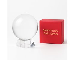GWS Kristallen Bol 120mm met Houder – Grote Fotobol Prisma – Heldere Lensball voor Fotografie & Decoratie – Inclusief Standaard