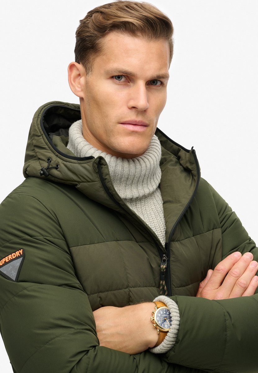 Superdry Expedition-pufferjas met capuchon Heren Gewatteerde jassen Groen