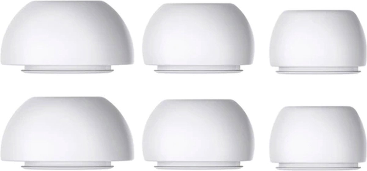 3 Paar Oordopjes geschikt voor Apple Airpods Pro 1/2 - S,M,L - Tips voor pods Pro & Vervanging - Wit - van Heble®
