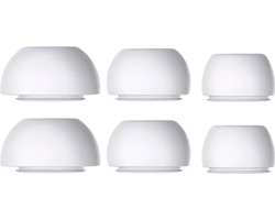 3 Paar Oordopjes geschikt voor Apple Airpods Pro 1/2 - S,M,L - Tips voor pods Pro & Vervanging - Wit - van Heble®