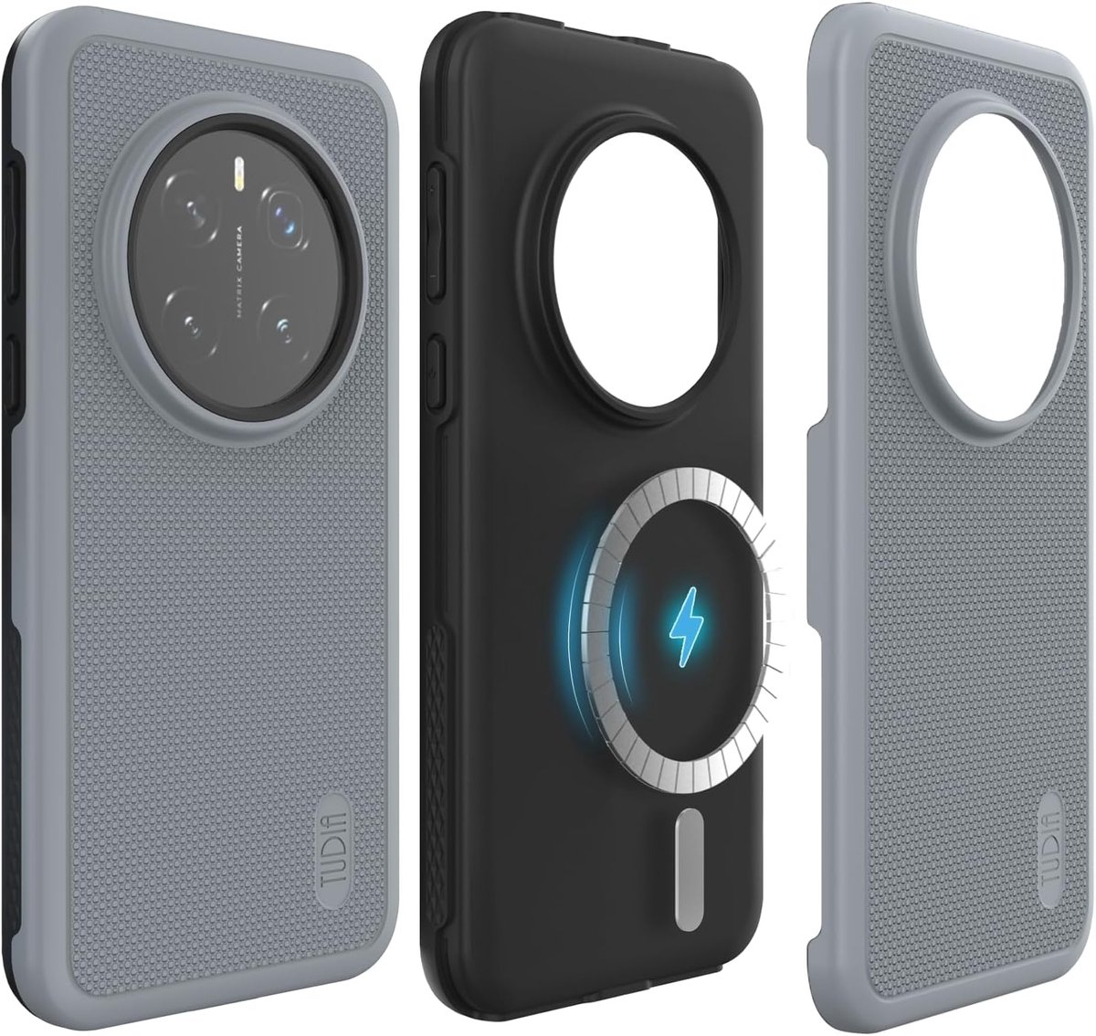 TUDIA MergeGrip Hoesje voor Honor Magic 7 Pro 5G - MagSafe- Lichtgrijs