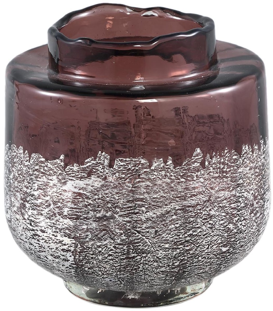 PTMD Niddy Ronde Vaas - H15 x Ø18,5 cm - Glas - Roze