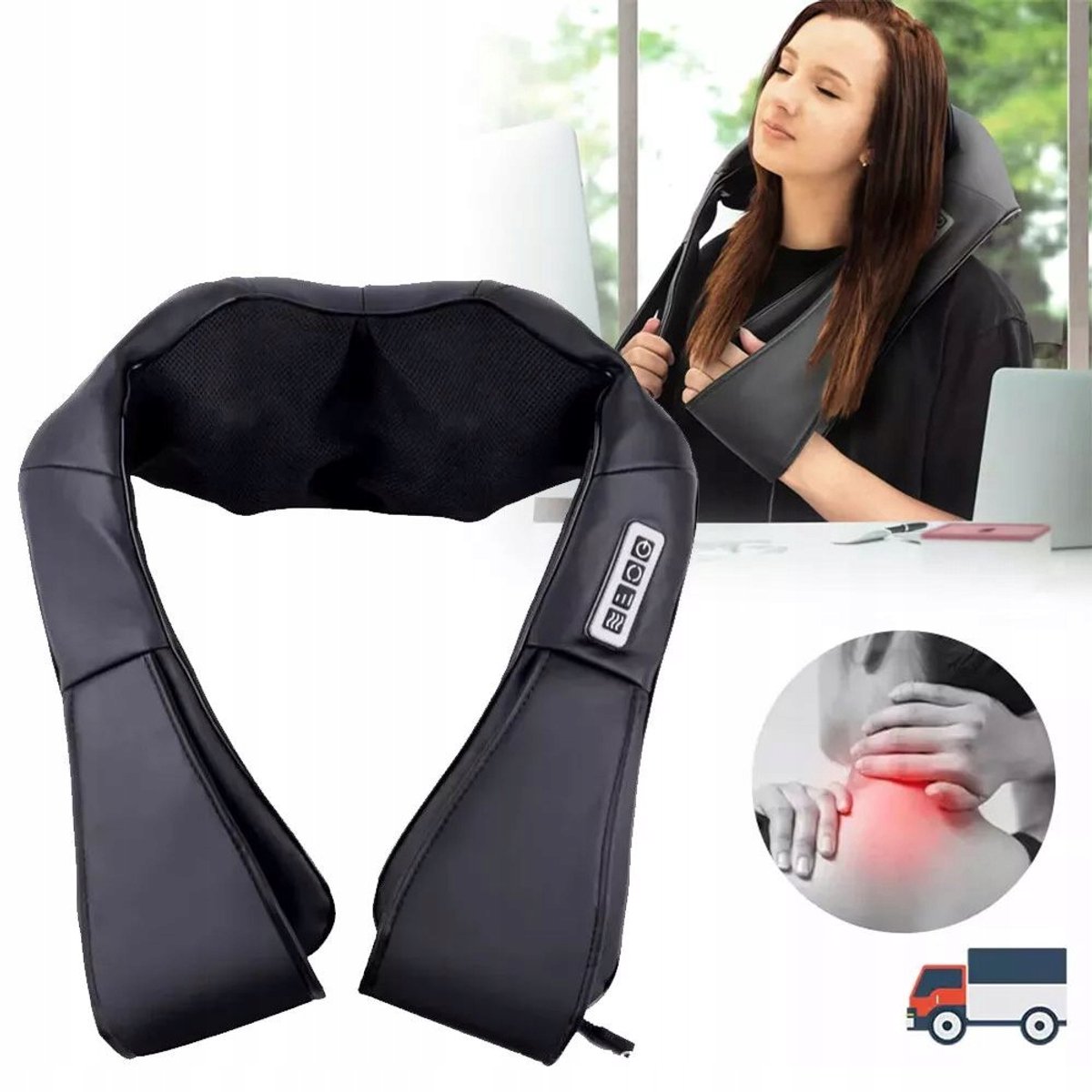 Aniks U-vormige Nek- en Schoudermassager met Warmte - afbeelding 3