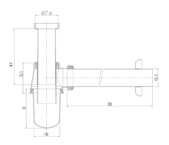 Siphon coupelle Mueller 5 / 4x32 Chrome