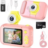 Ilona® Digitale Kindercamera HD 1080p - Speelgoedcamera - 32GB micro sd kaart - Fototoestel Voor Kinderen - Roze