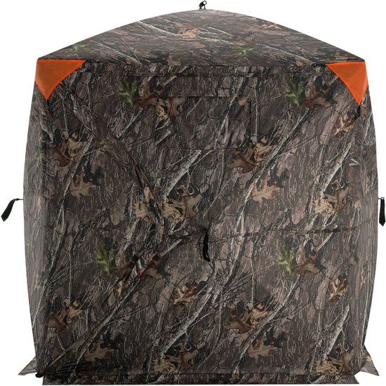 270° Transparant Jachthut, 2-3 Persoons Pop-Up Hertenhut met Draagtas, Draagbare Tent, Wegwerpnet voor De Jacht op Kalkoenen en Herten, Camouflagestof van Merkloos — afbeelding 3