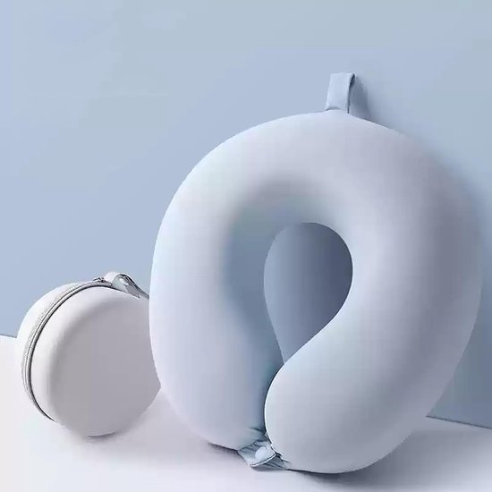 Reiskussen Memory Foam Nekkussen Ondersteuningskussen, Lichtgewicht Snel Opvouwbaar voor Kamperen Slaapkussen