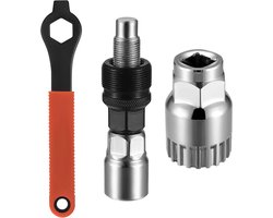 Fietscranktrekker en trapas gereedschap- fietsswengeltrekker- binnenlagerverwijderaar- 16 mm sleutel- fiets- zwengel- moersleutel- gereedschapsset voor het verwijderen van fietsswengel