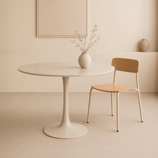 Ronde Eettafel Met Eetkamerstoelen