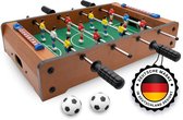 Kyto Mini Tafelvoetbalspel voor kinderen en volwassenen - kleine voetbaltafel, tafelvoetbal 51x31x10 cm, van hout, incl. 2 voetbalballen.