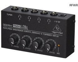 RFWR® Ultra-compacte 4-kanaals hoofdtelefoonversterker voor studio en podium