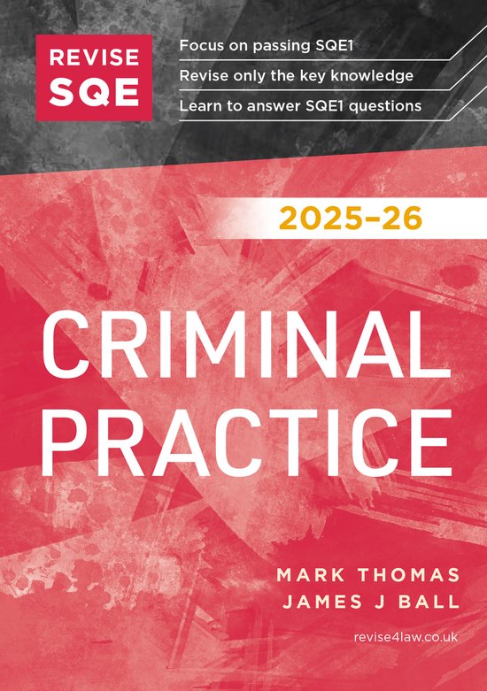Revise SQE Criminal Practice 2025/26 - cover