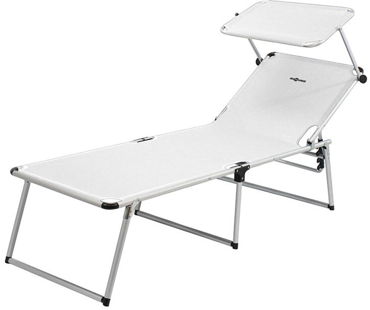 Brunner - Ligbed - Malibu - Opvouwbaar - Inclusief zonneklep - Wit