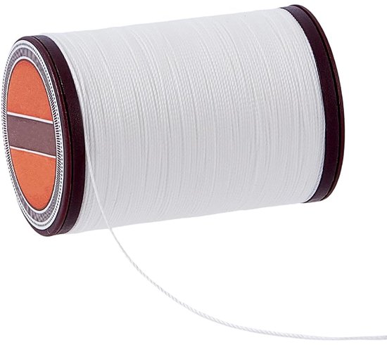 TRANKIELO® – Fil de lin ciré naturel – Cordon Wit pour perles de 0 – Fournitures pour la fabrication de Bijoux – Pour la reliure, le macramé et la fabrication de perles