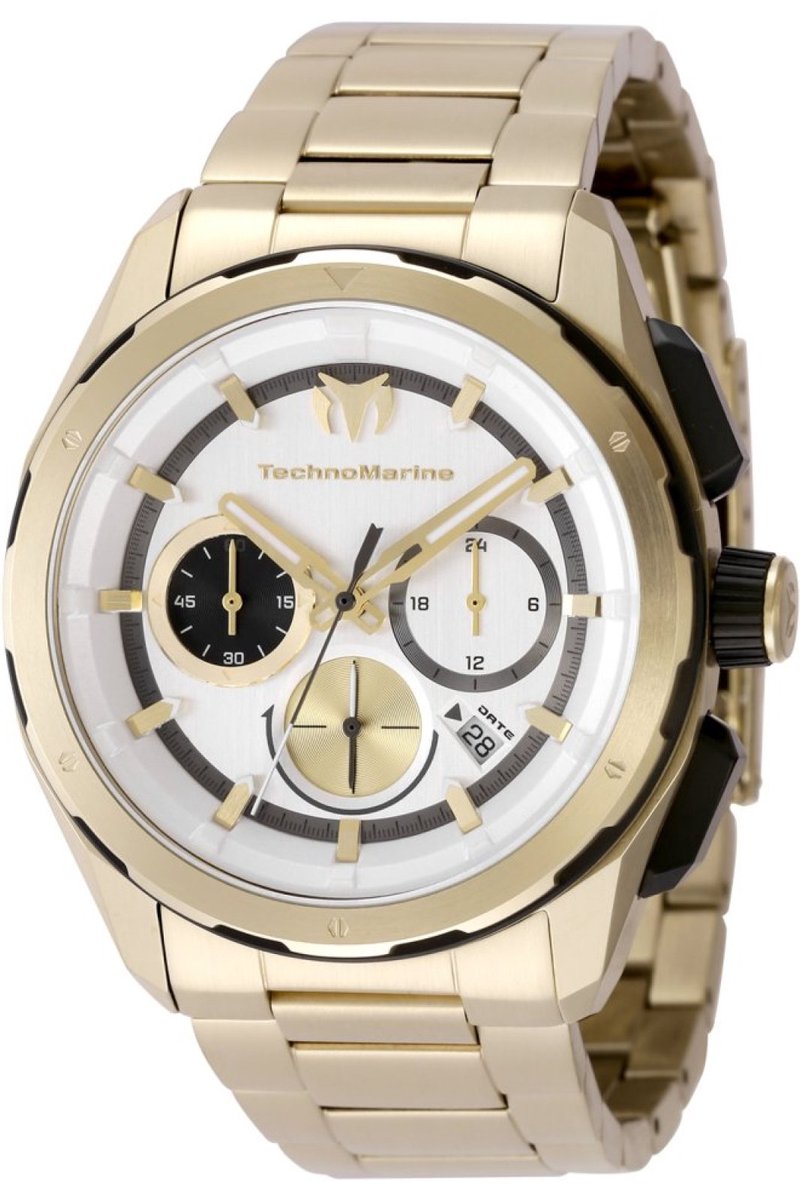 TechnoMarine OCEAN - NOMAD TM-318093 Heren Horloge - Waterdicht - Analoog - Quartz Uurwerk - Roestvrij Staal met zilveren Wijzerplaat - 43mm