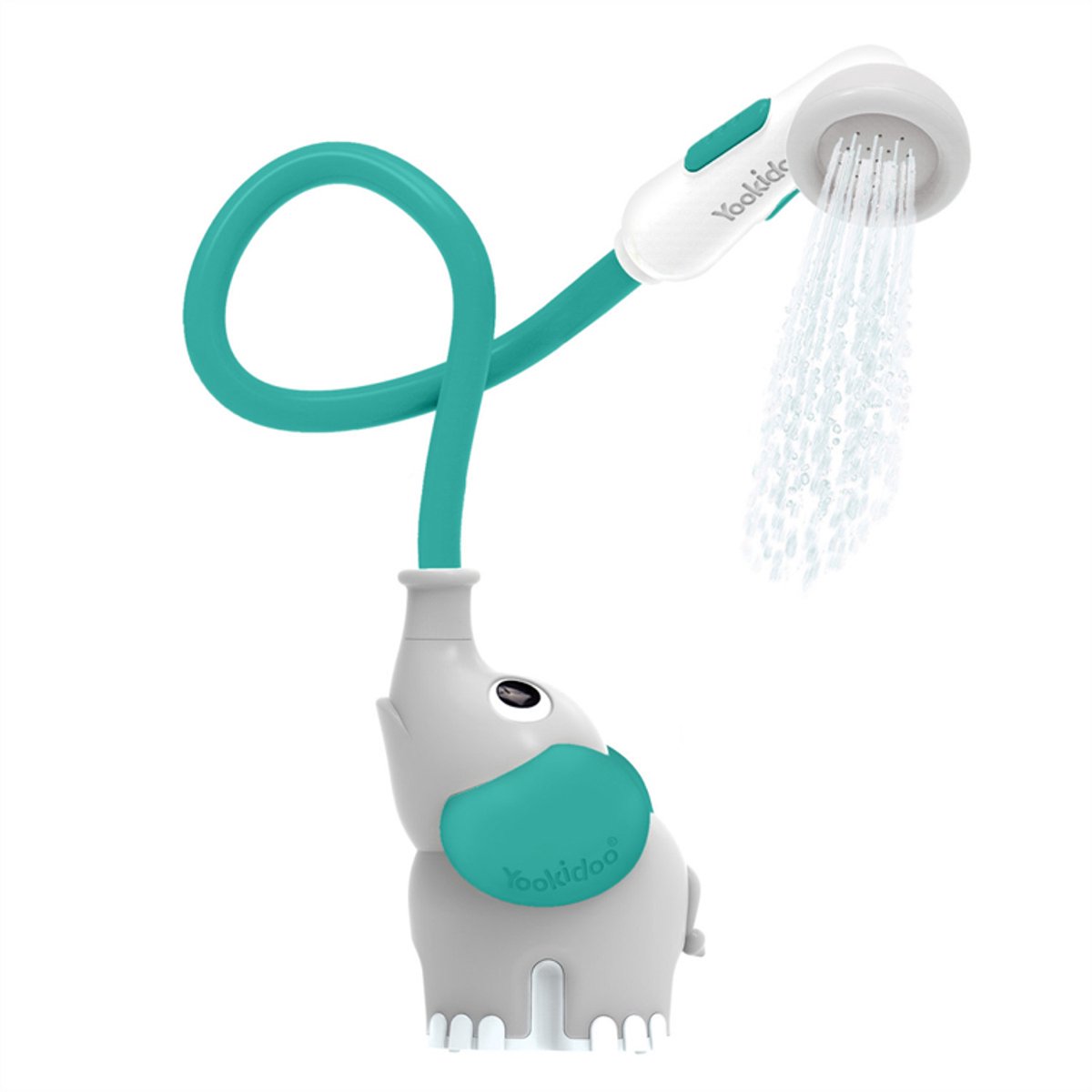 Yookidoo - Elephant Baby shower - Grey en Forest Green - baby douche voor babybadje