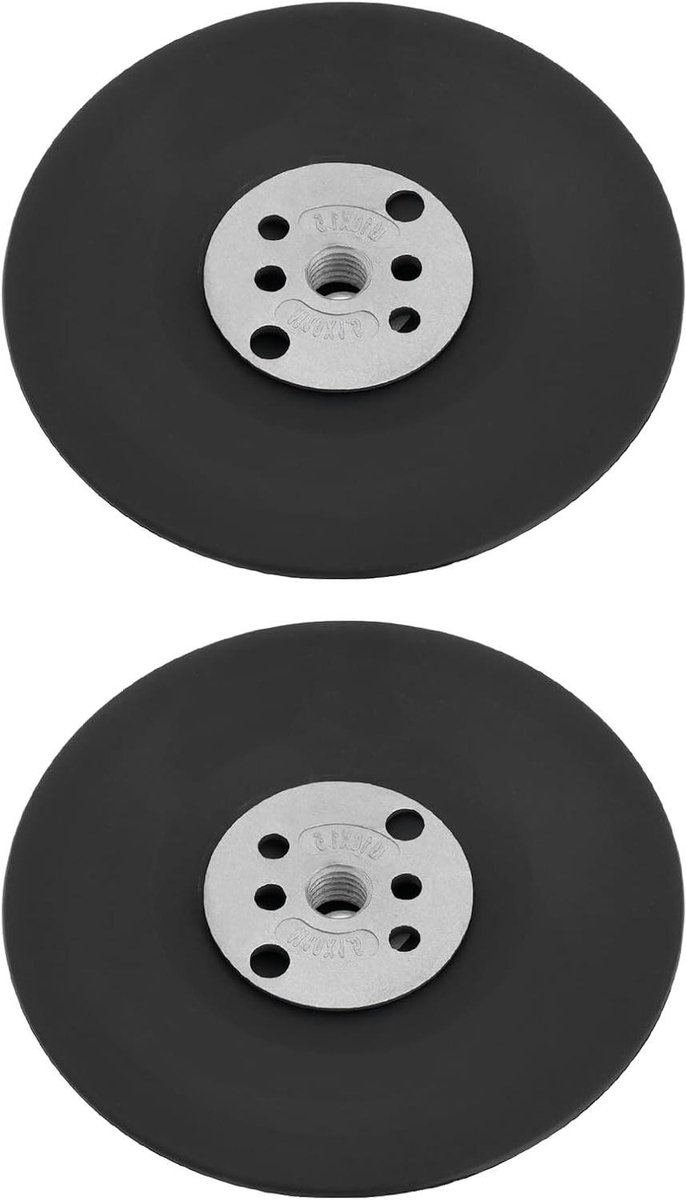 Allecto Premium - 2 Stuks Haakse Slijper Backing Pad 100mm - Schuurschijf Steunpad - M10 Draad - Accessoires - 20000 RPM.